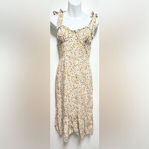 Mimi Chica Multicolor Floral Midi Dress Size S